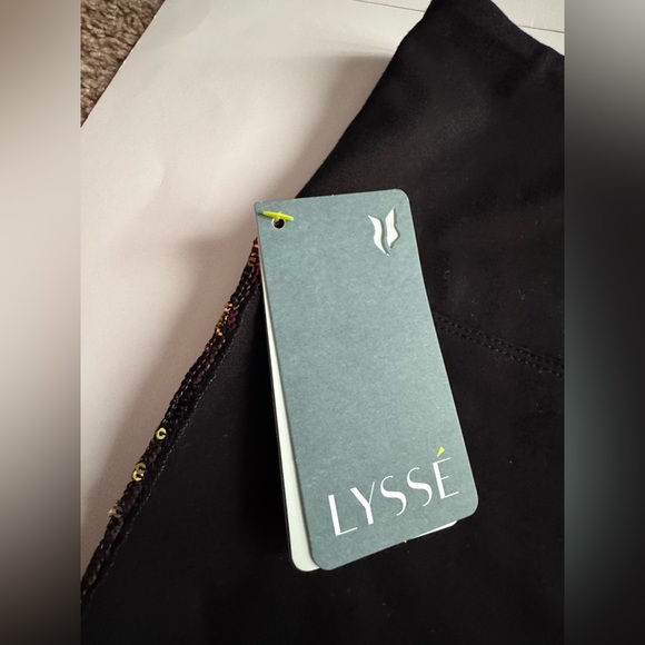 NWT Lysse leggings dressy sparkle sequins dark fairy soft stretchy double knit - Picture 5 of 10